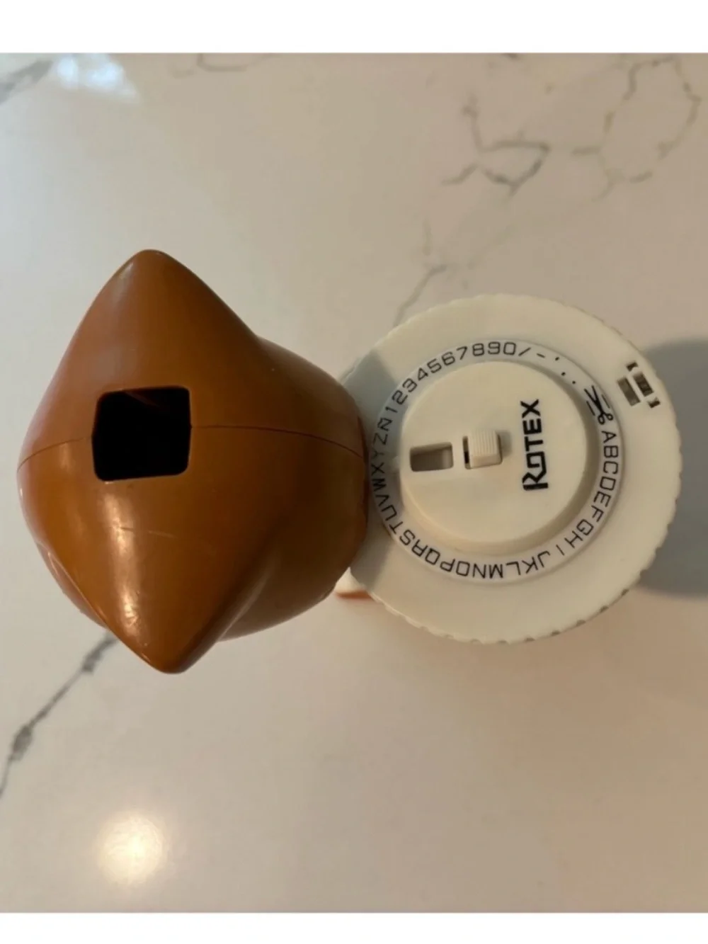 Vintage 1970’s RARE CAT Rotex Easy Writer 5” Novelty Label Maker TESTED Brown